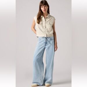 Levi's Blue Flare Wide Leg Jeans
